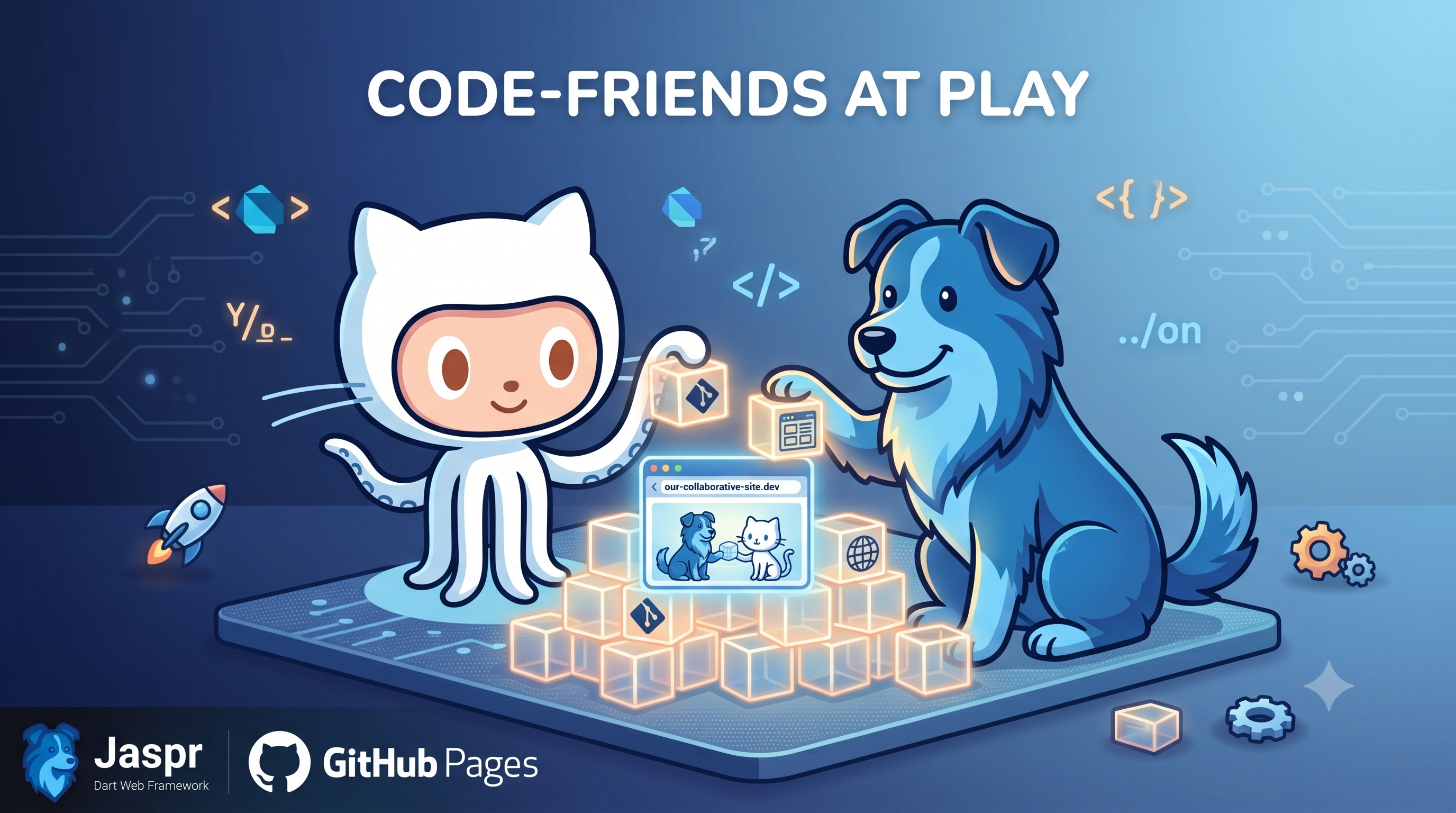Cat and Dog Playing with code